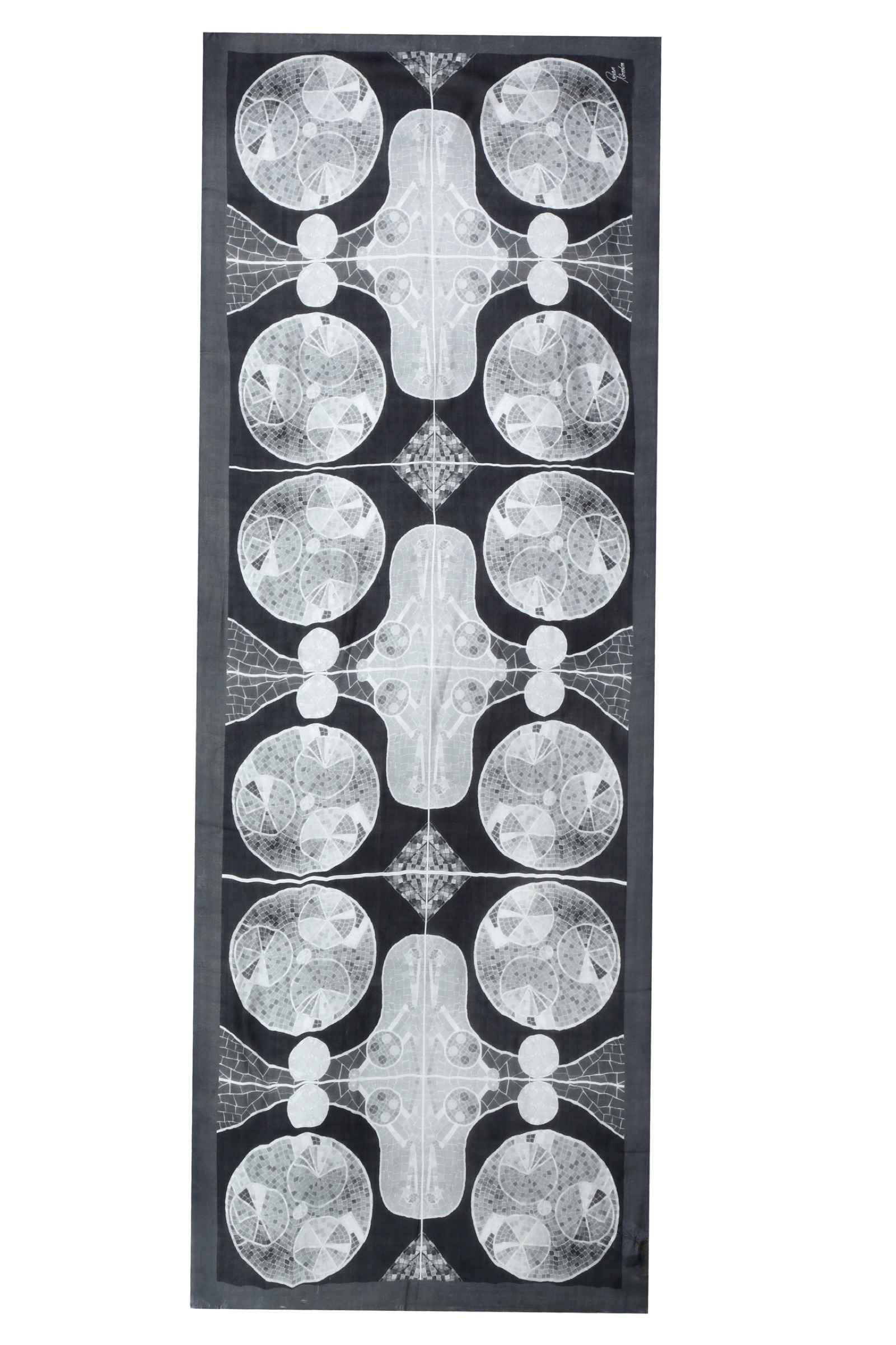 Changing Platforms, Paolozzi mosaic detail translated to scarf.