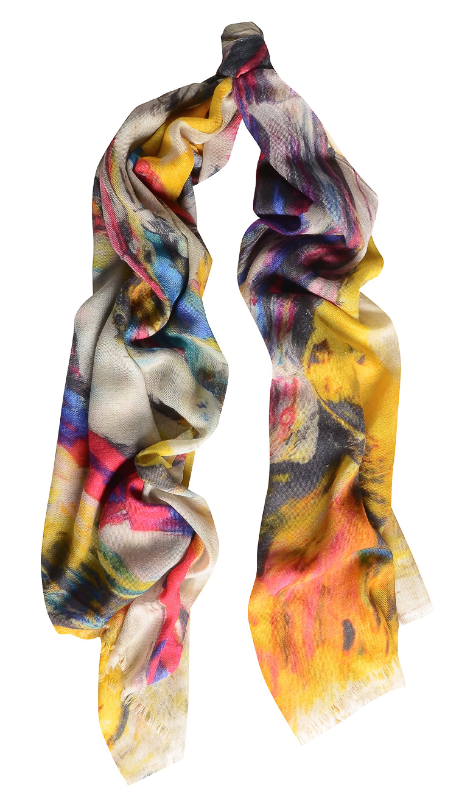 Painting splash cashmere scarf.