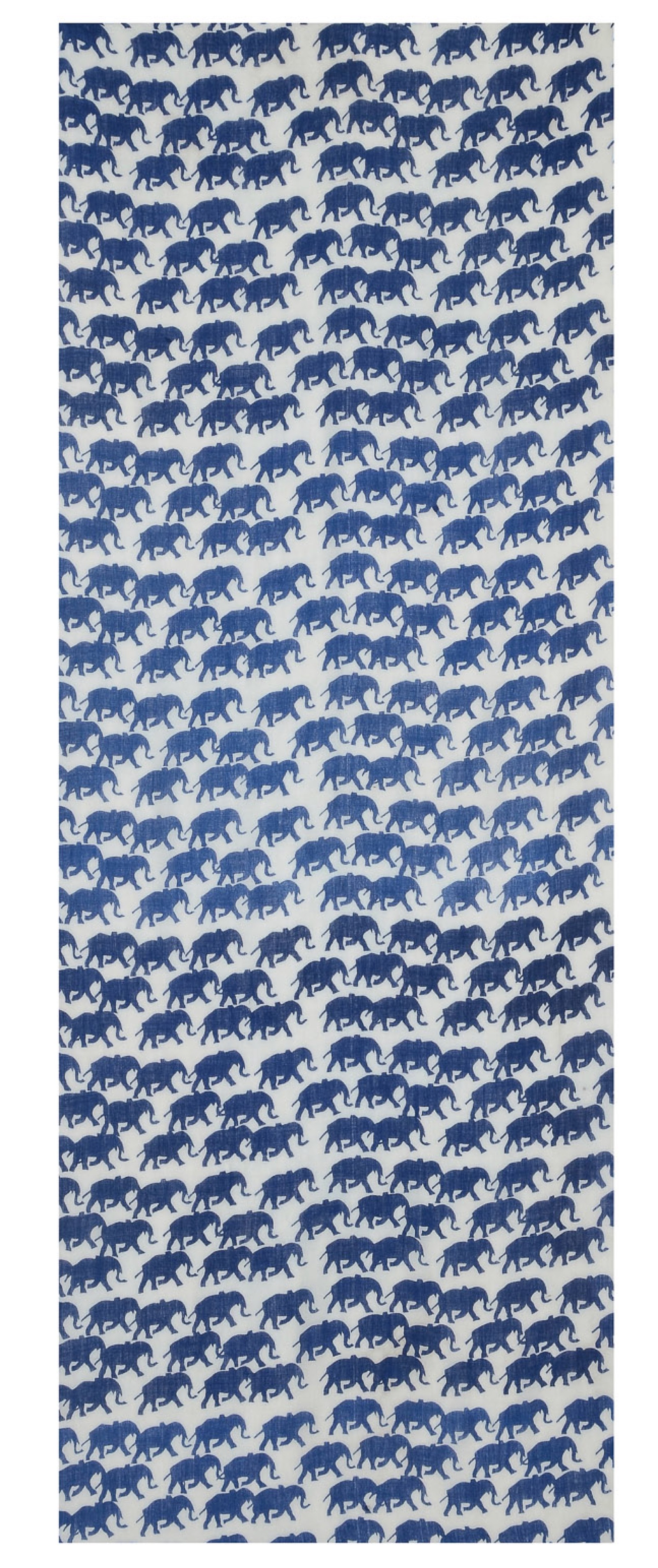 Animal-print blue Heffalump scarf, alternate view.