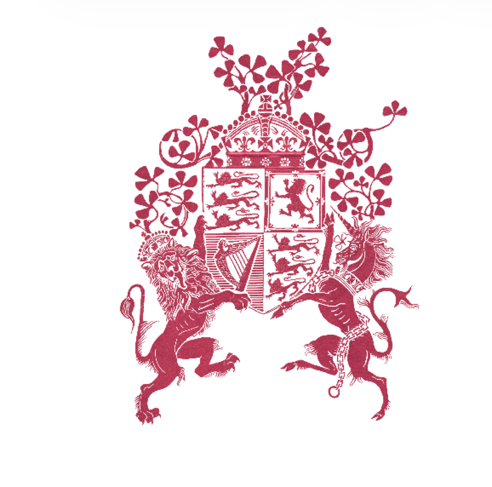 Royal Coat of Arms artwork, digitally recreated by Bhavna for the jacquard design.