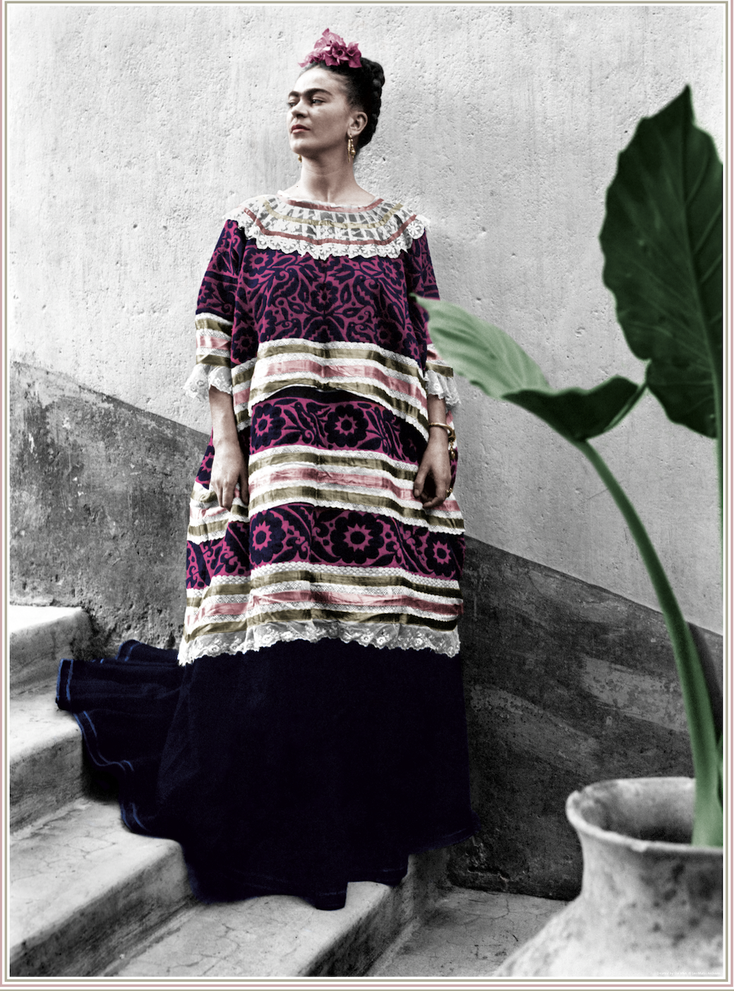 Frida Kahlo exhibition silk scarf, Bhavna Rishi London for V&A Museum